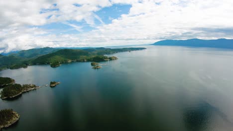 hardy fox oyster nocture kelly nelson islands billings bay bc coast canada aerial view