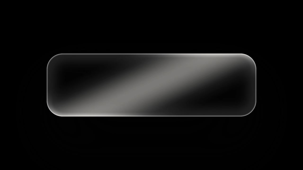 Minimalist Glassmorphism UI Element Appearing on Black Background