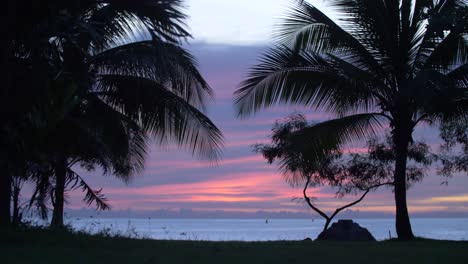 caribische zonsondergangscène