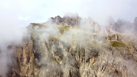 misty morning, dolomites, italian mountains