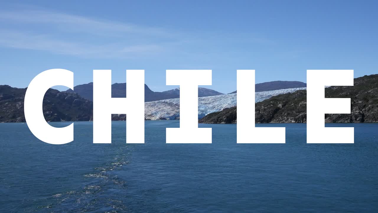 칠레 를 표시 한 애니메이션 그래픽 으로  ⁇ 인 빙하 와 풍경 의  ⁇