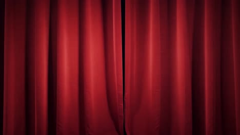red stage curtains