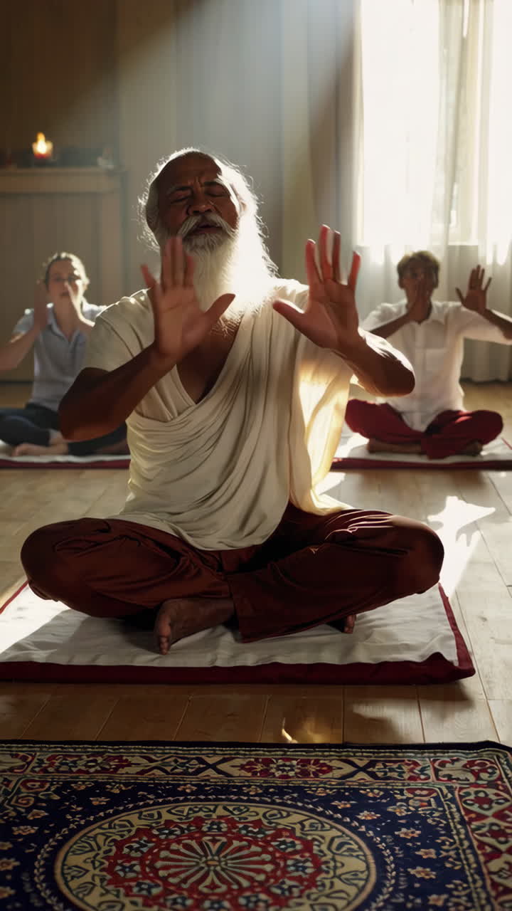 Sessione di meditazione di gruppo