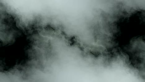 nubes de niebla y humo
