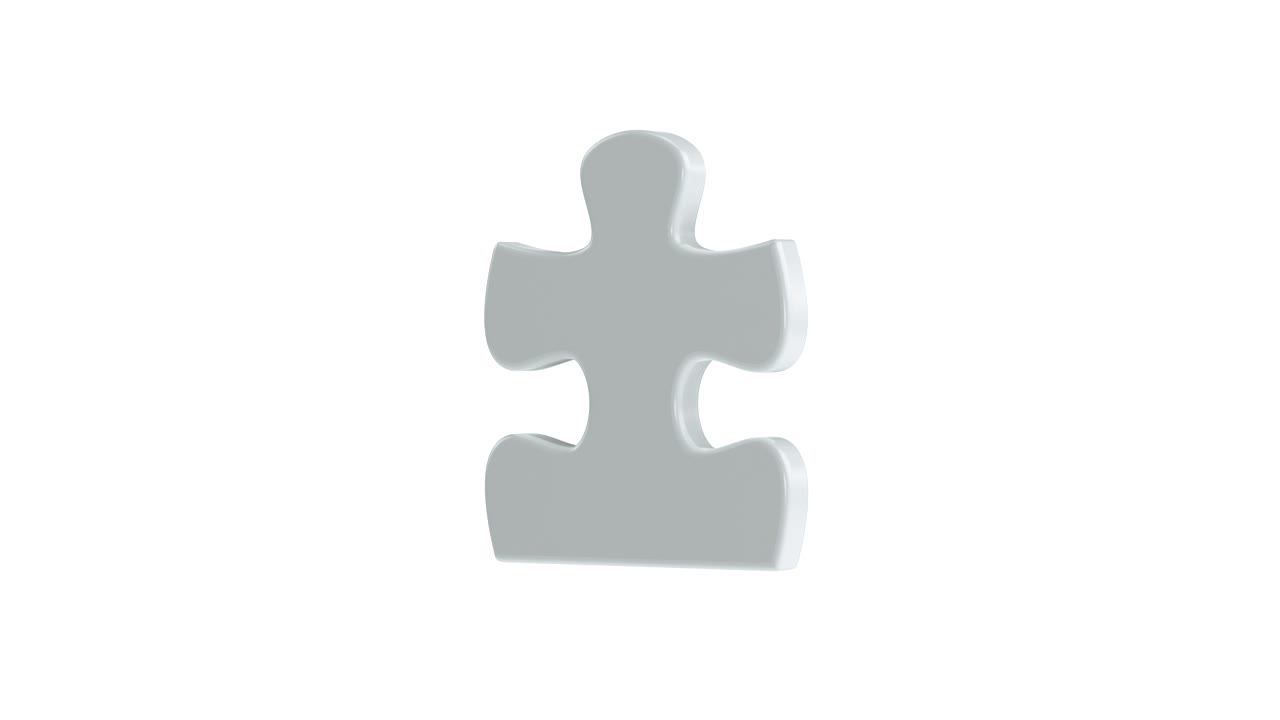 Blank single bottom puzzle piece.