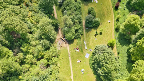 Ein-Britischer-Landschaftspark,-Von-Der-Drohne-Aus-Gesehen