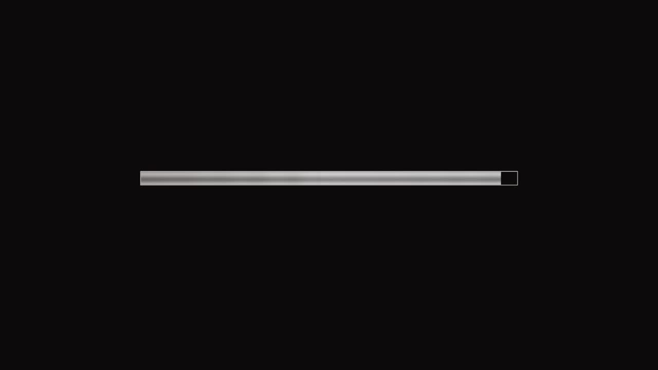 A progress bar and loading bar are displayed on a black background, intended for video creators and online content. This design can be used during video rendering or streaming