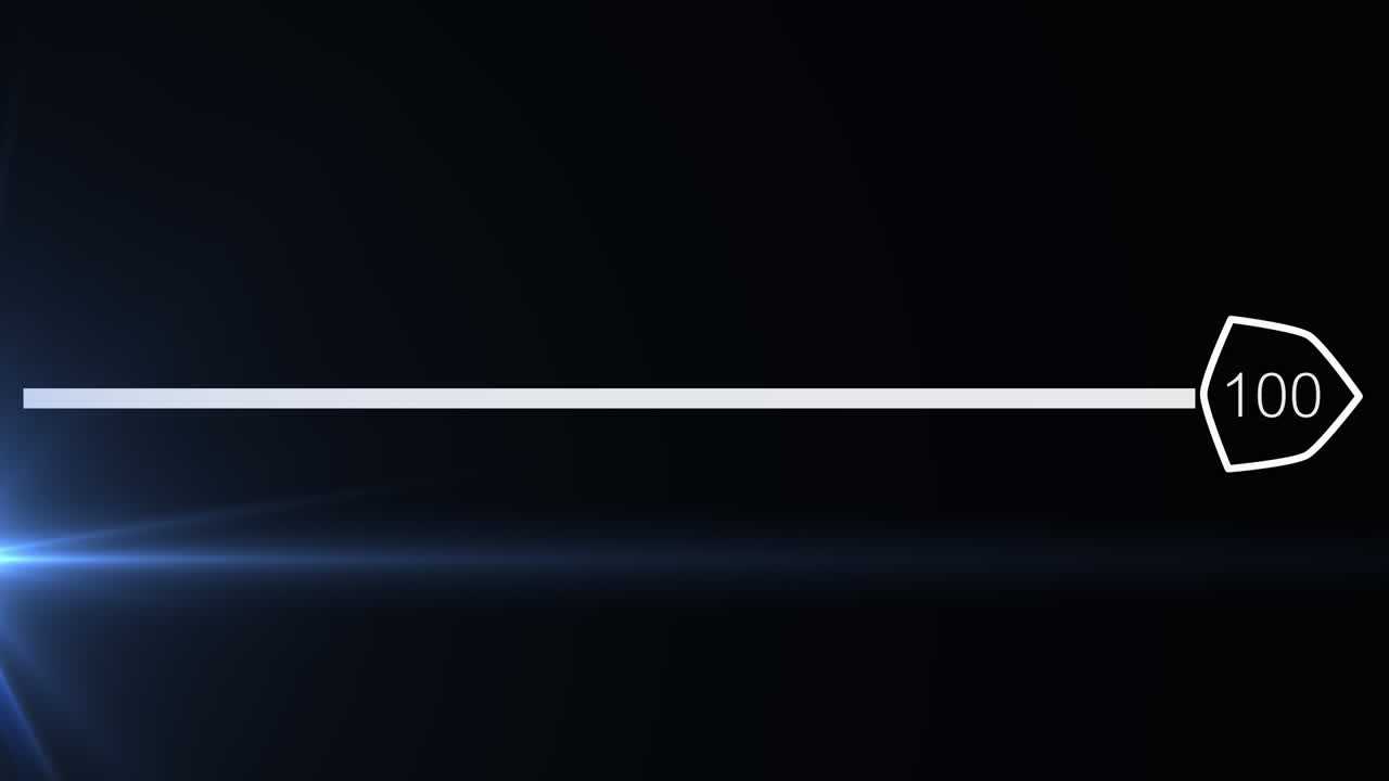 Animation of loading bar over light spots
