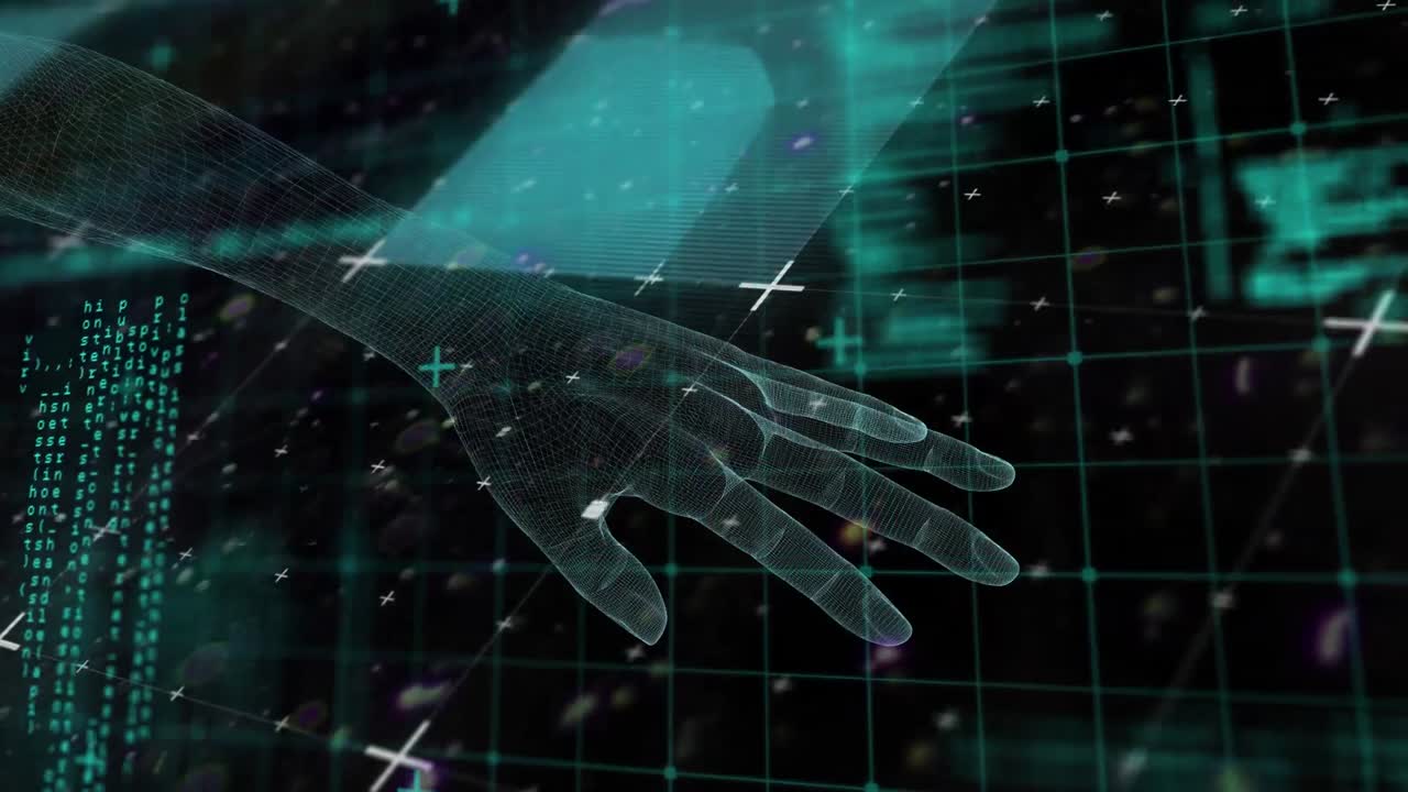 animación de escaneo de alcance y procesamiento de datos sobre la cabeza humana