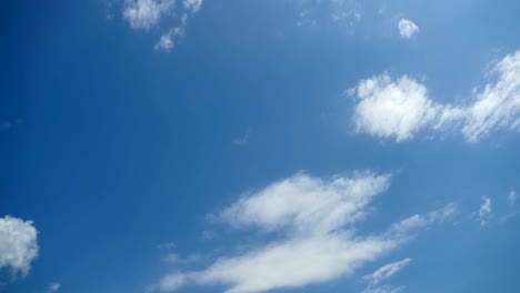 clouds are moving in the blue sky. time lapse