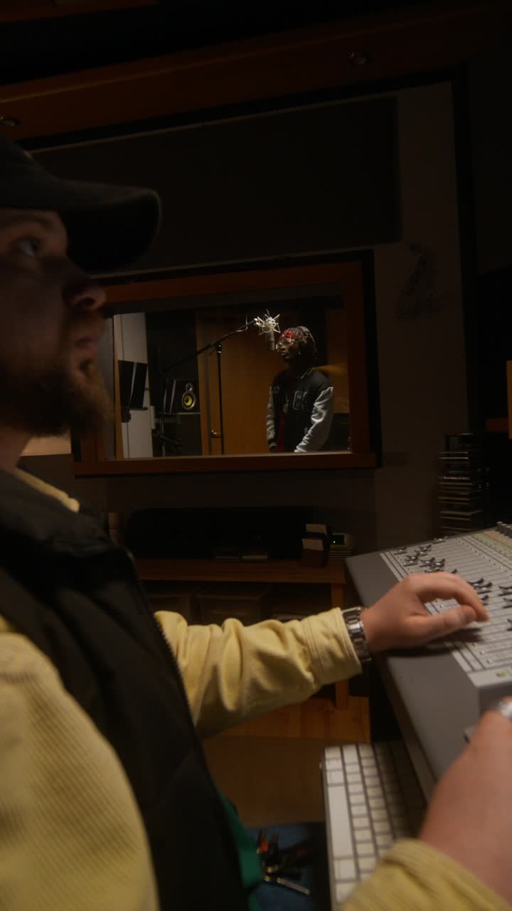 Recording Session in a Professional Music Studio