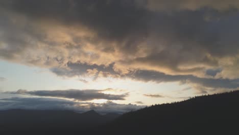 Sunset-from-above-Queen-Charlotte,-Haida-Gwaii