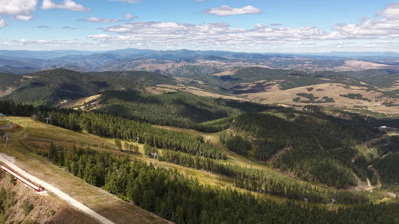 Drone Shot of Beautiful Zlatibor Mountain Serbia Green Landscape in Summer Season