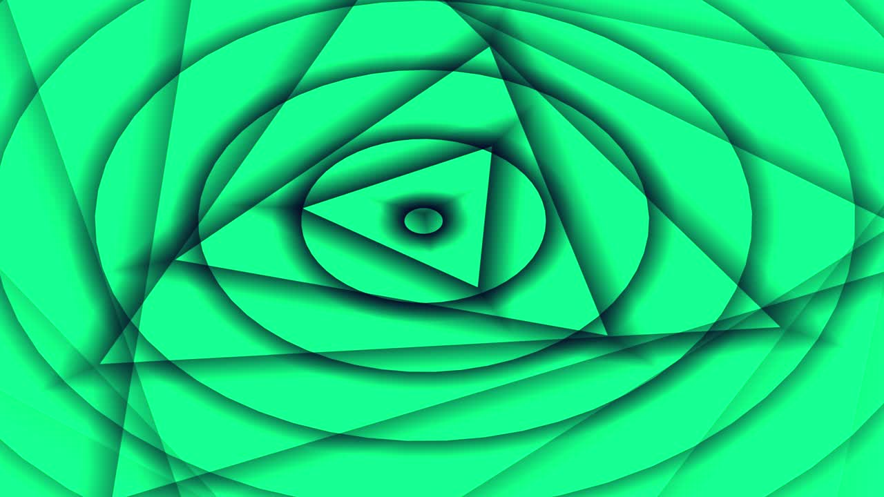 Abstract cyan colorful triangle background.4k circle geometric background