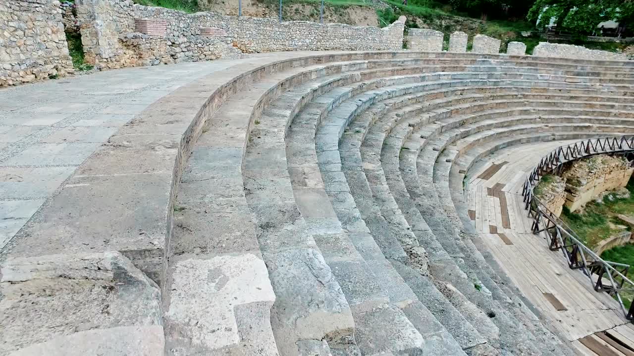asientos del anfiteatro, ohrid, macedonia