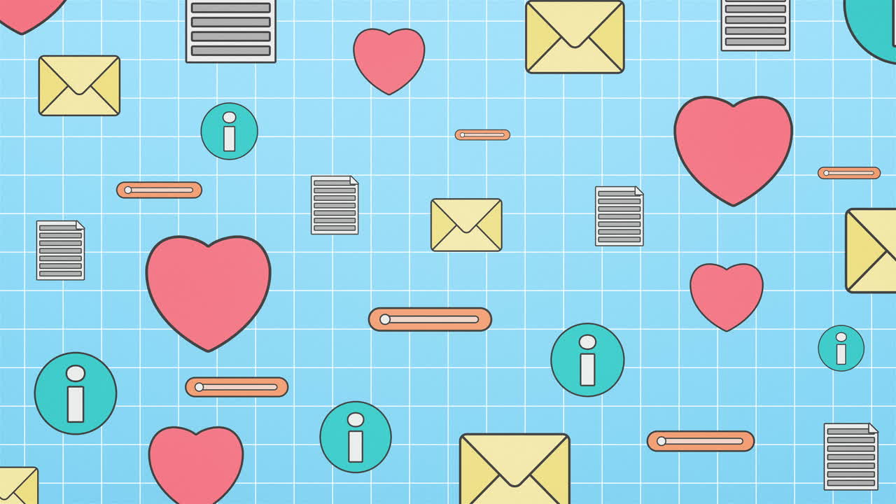 Animated Digital Icon Pattern