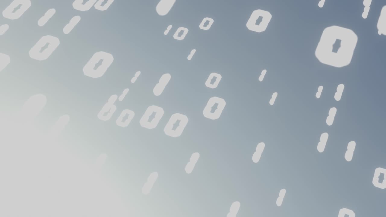 3D Binary Numbers in random order motion background 4K animation