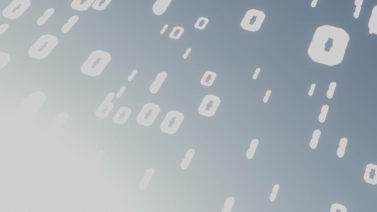 3D Binary Numbers in random order motion background 4K animation