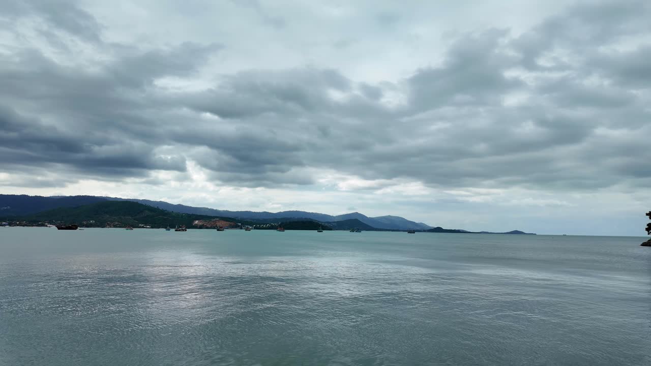 Gulf of Thailand ocean cloudy skyline Southeast Asia nature landscape Koh Samui