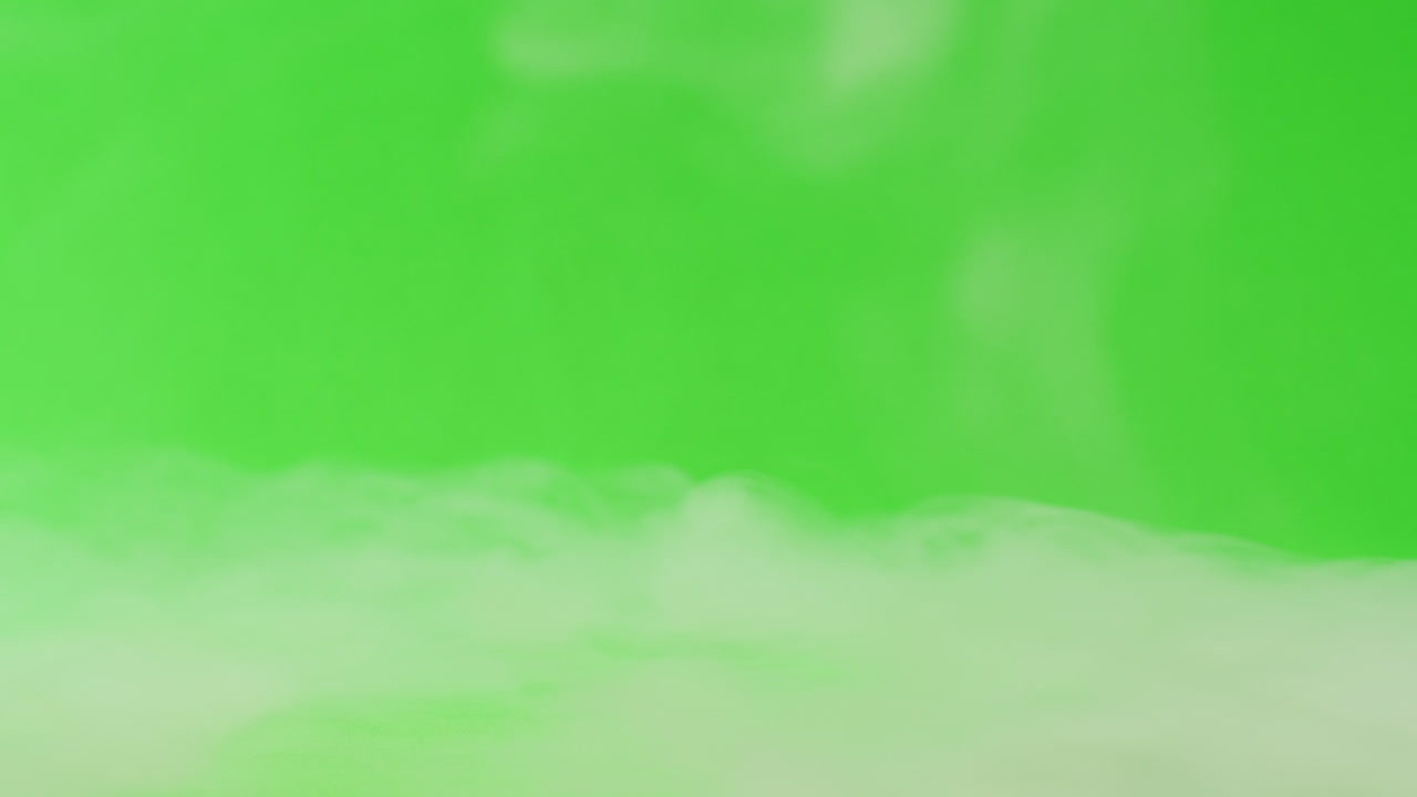 White Smoke Against Green Screen