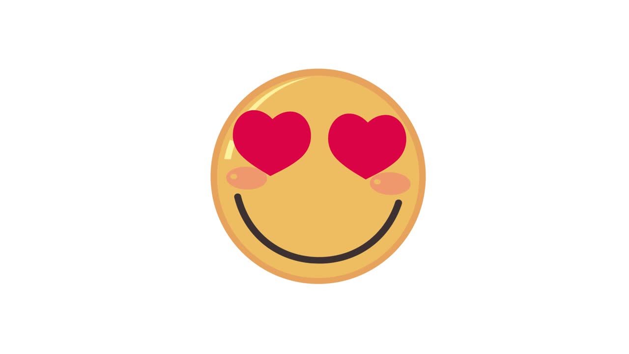emoticono de ojos de corazón en fondos cambiantes