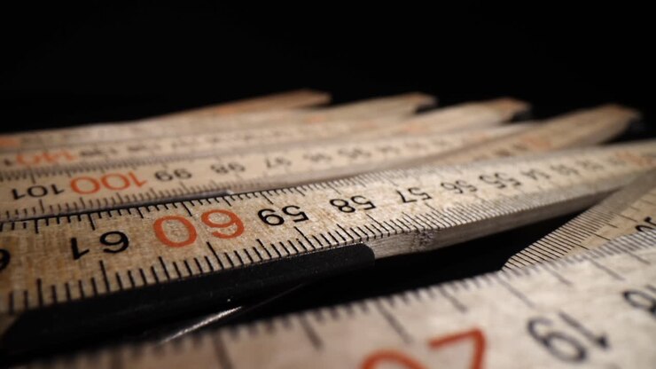 Folding ruler close-up