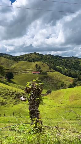 rural landscape with rolling hills and farmland