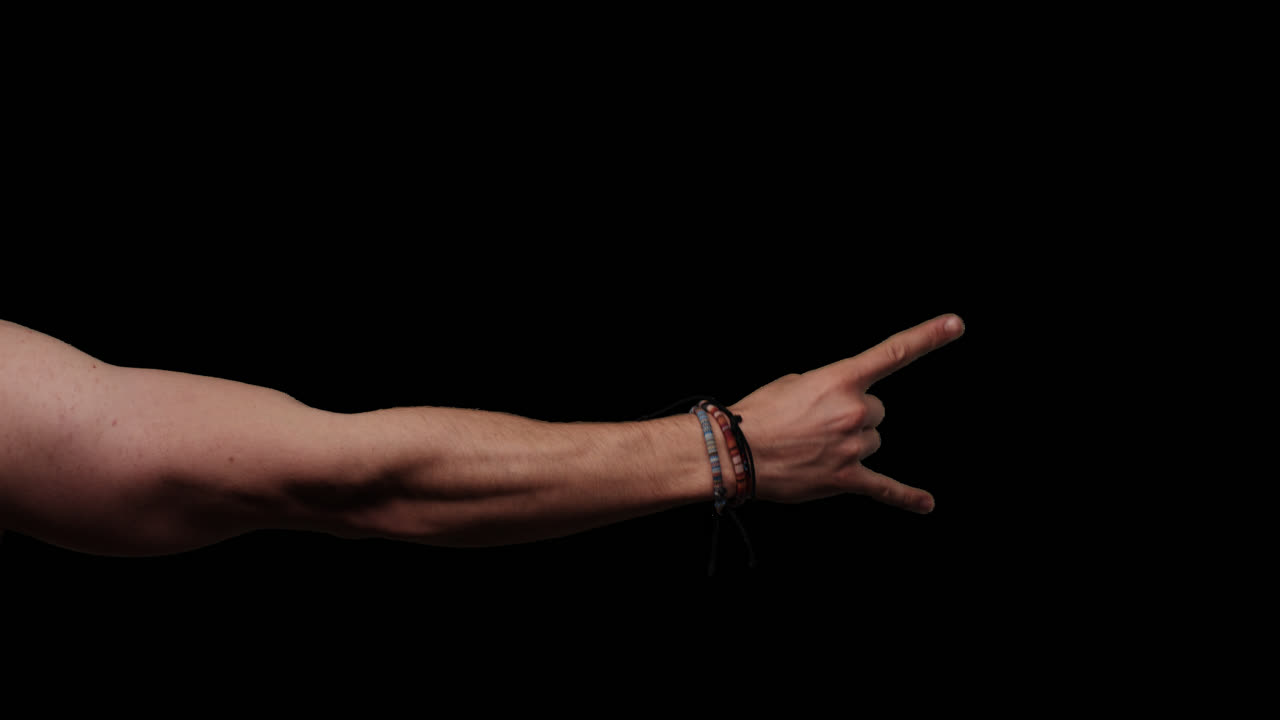 알파 채널에 대한 손의 제스처