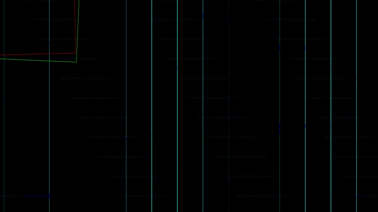 Abstract Digital Data Visualization with Moving Vertical Lines and Numbers