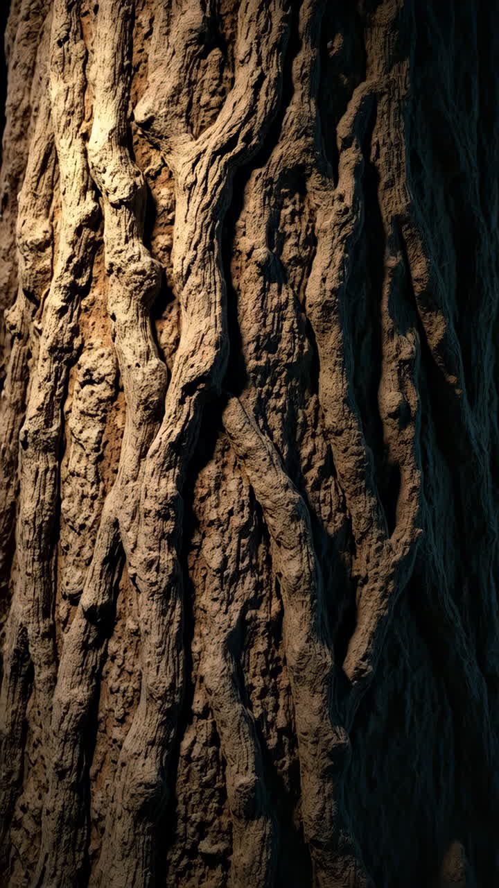 Un primo piano dettagliato della consistenza della corteccia degli alberi