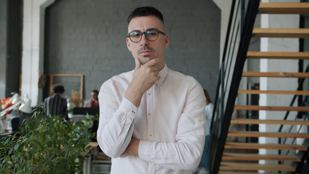 Thoughtful Businessman in Office