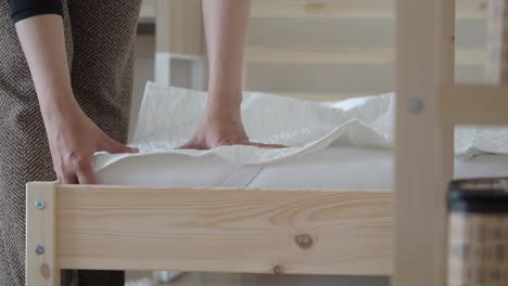 haciendo una cama