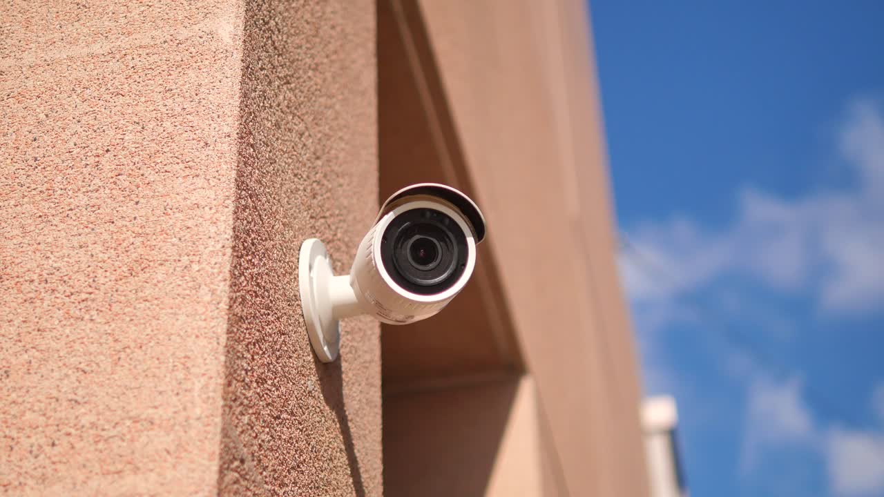 Security Camera on Building Exterior