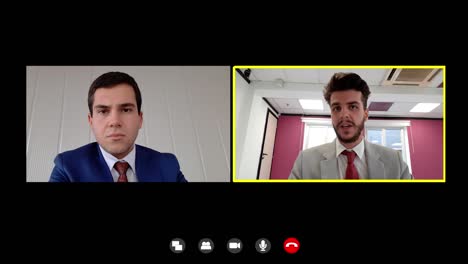 manager explains to one of his employees on video call the new task