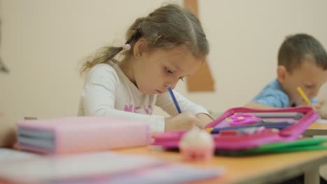 preschool preparation lesson at learning center