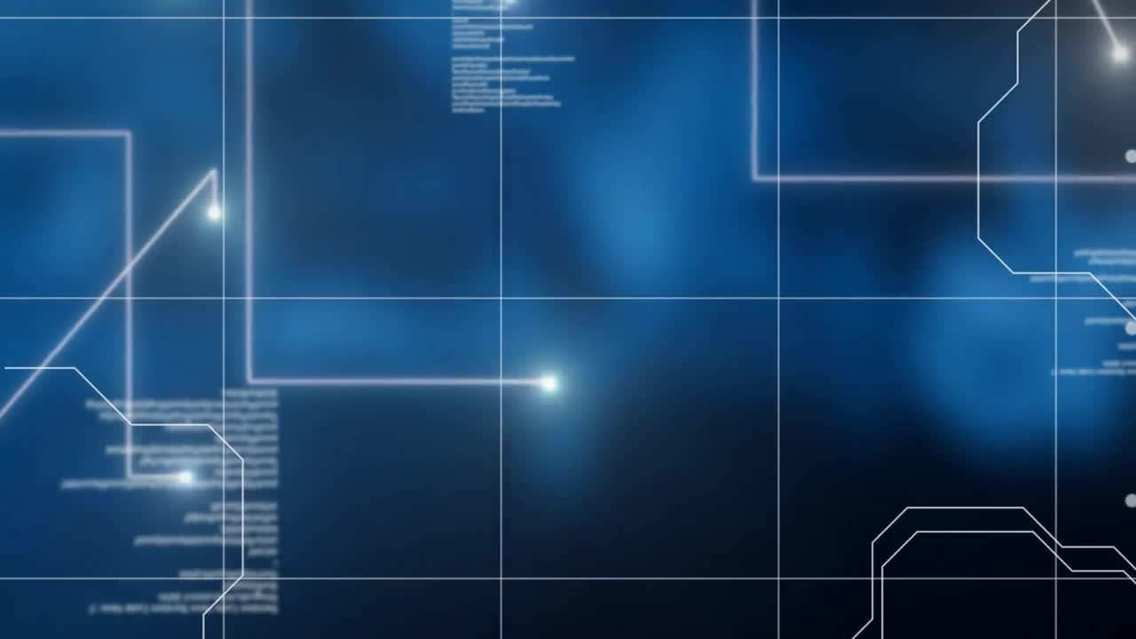 animación del procesamiento de datos financieros sobre un fondo oscuro