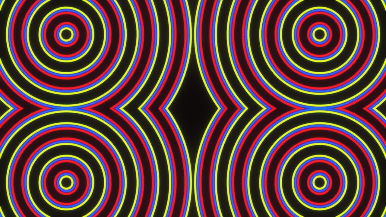 Animation of multicolored circles VJ Loop