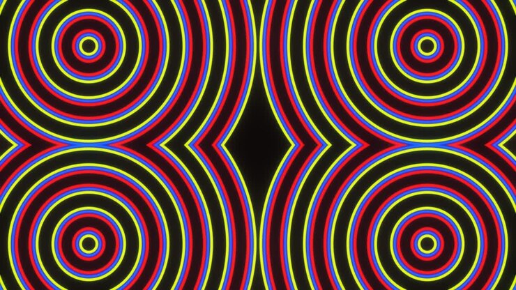 Animação de círculos multicoloridos VJ Loop
