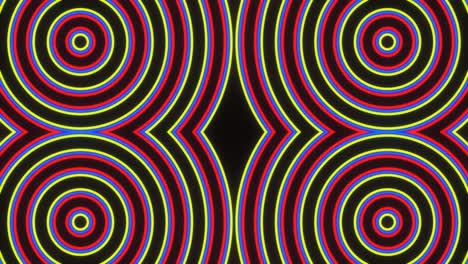 animación de círculos multicolores y bucle