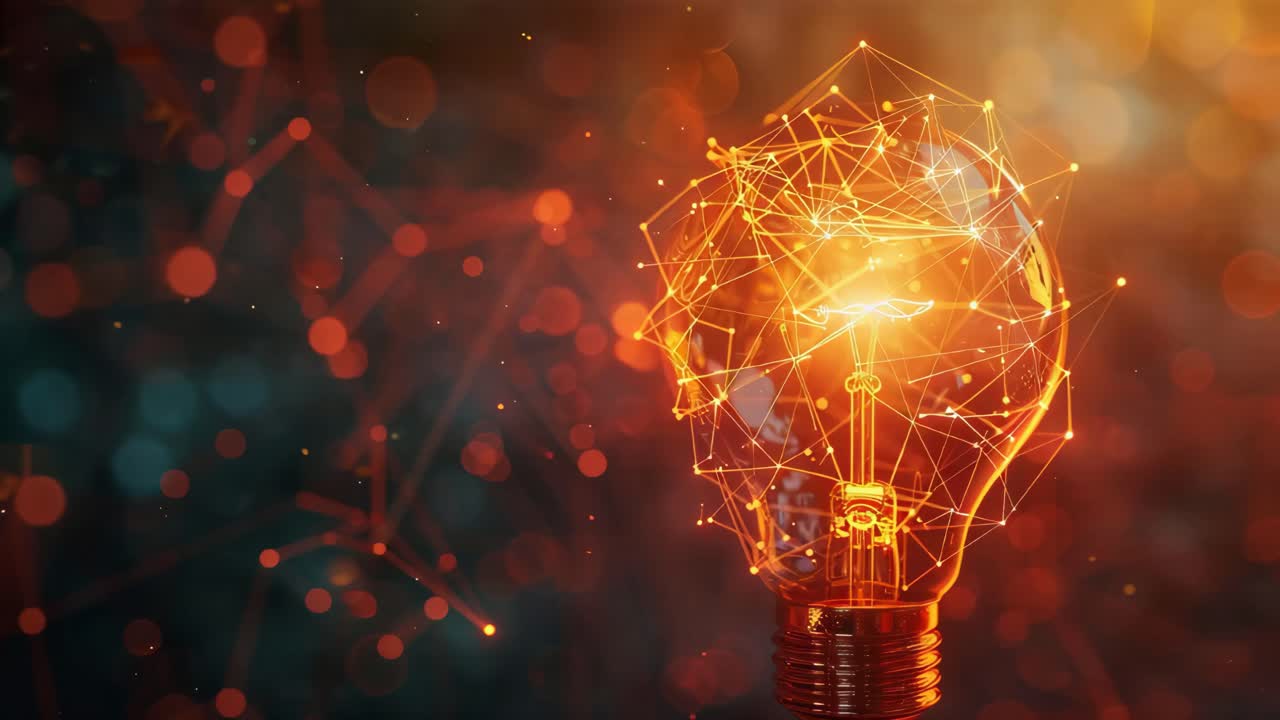 Glowing Light Bulbs - Innovation Concept