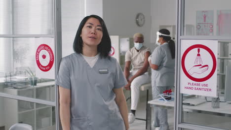 portrait of doctor in modern hospital
