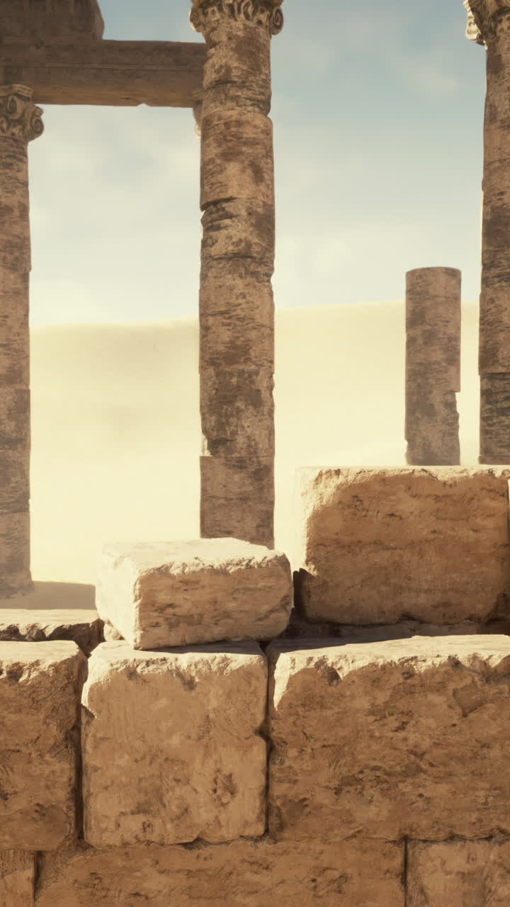 antiguas ruinas en el desierto