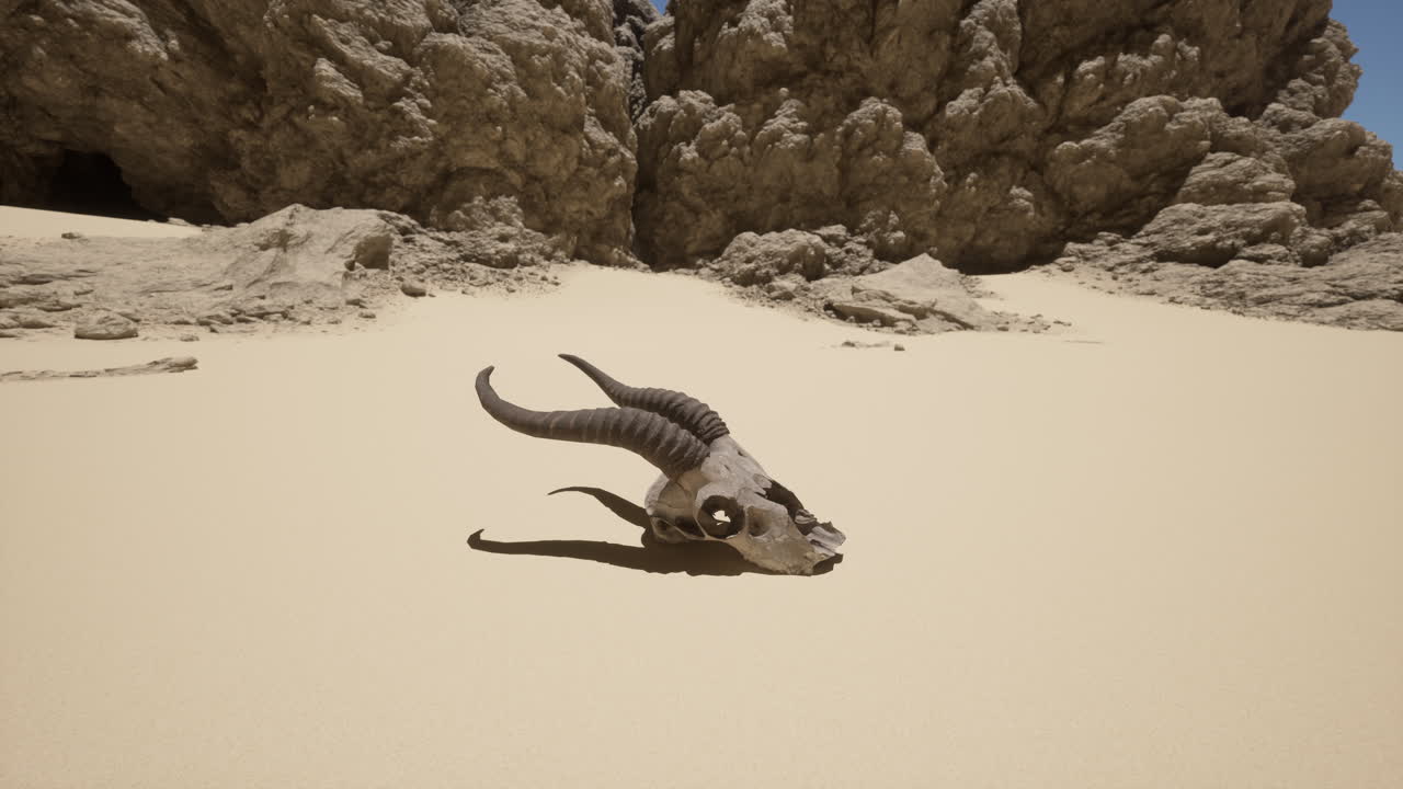 un cráneo en el desierto