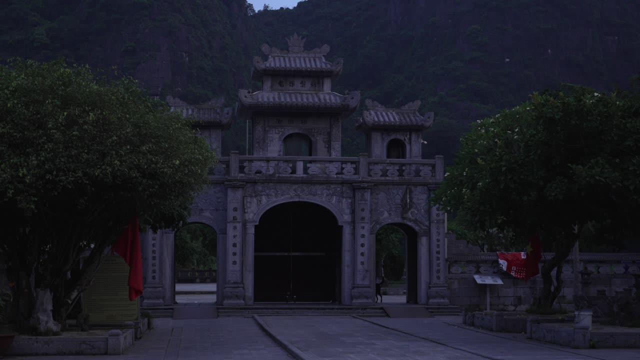 Thai Vi Temple entrance Ninh Binh, Vietnam traditional Vietnamese design
