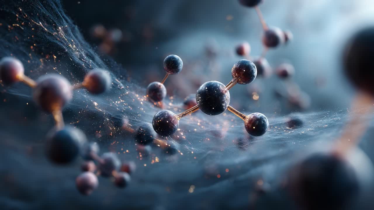 Exploration of Molecular Structures in a Dynamic Environment: A Visual Journey Through the Intricate World of Atoms and Particles in Motion