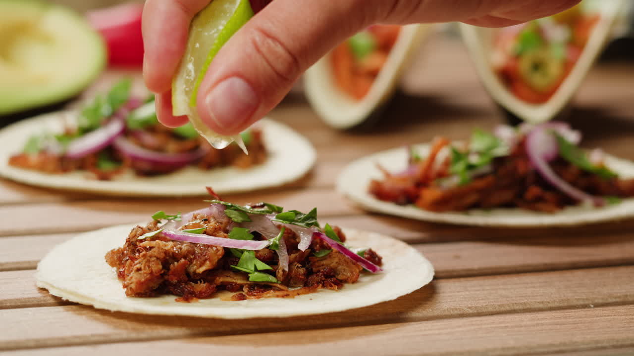 Delicious Homemade Tacos with Lime