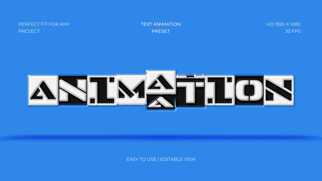 Modern 3D Text Animation with Rotating Cube and Assembling Letters