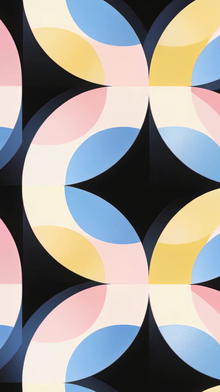 Vertical video: Looping tiled petals shifting across screen as wallpaper, revealing black voids