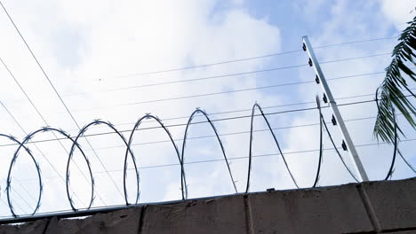 fence with electric wire, protection for home