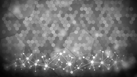 abstract technology background with connecting dots and lines. low poly shape. loop motion graphic.
